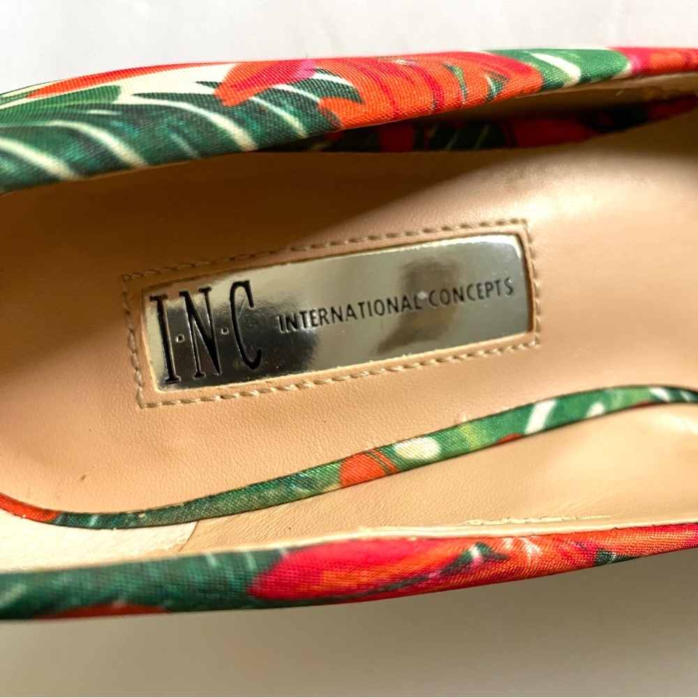 INC INTERNATIONAL CONCEPT Shoes Zitah5 Pointed-Toe Heels Tropical Multi Sz 7.5 - Picture 7 of 16